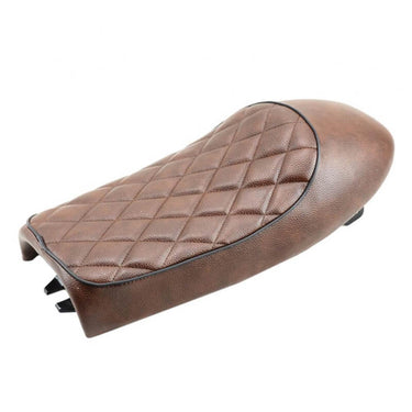 selle café racer cuir marron vintage